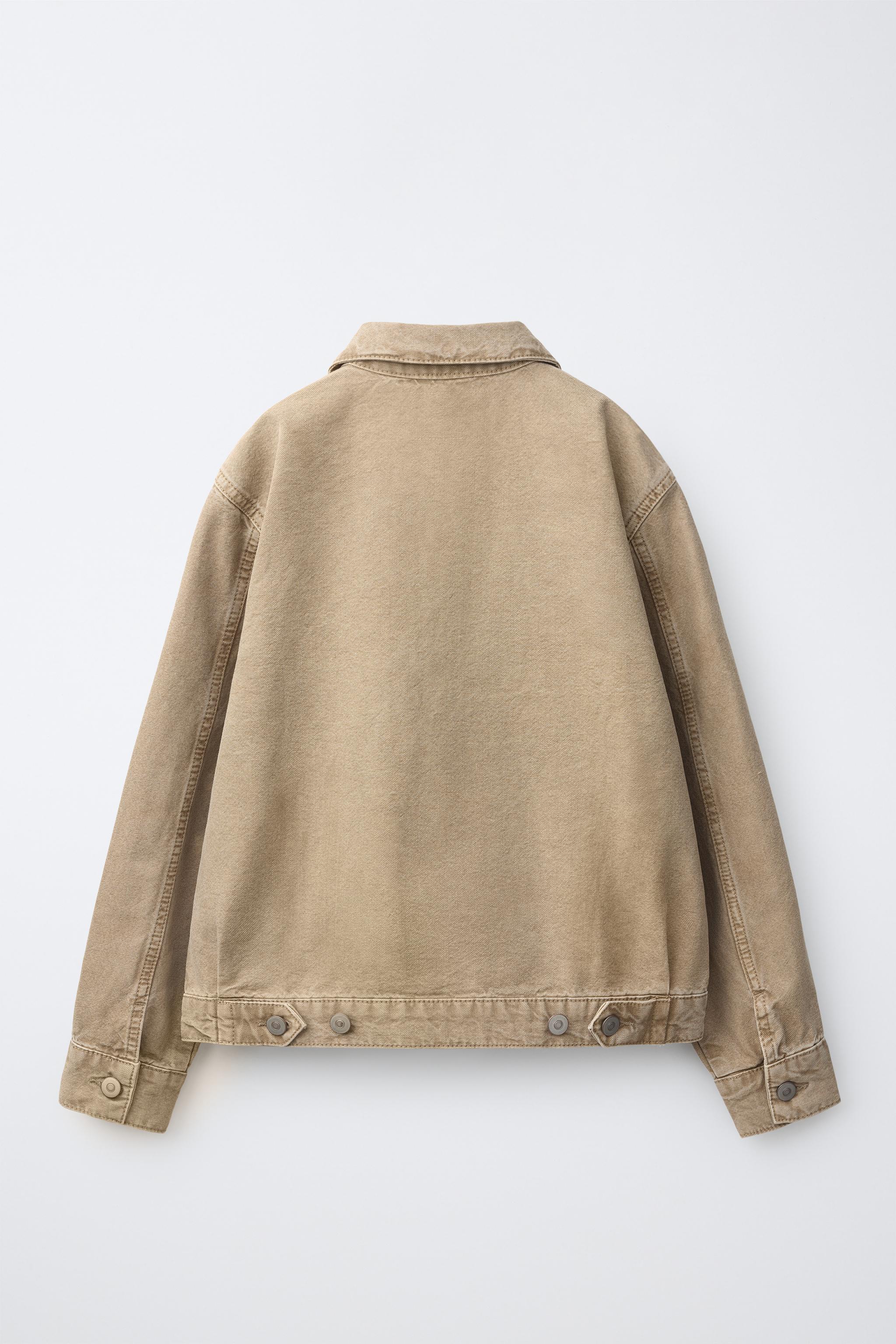 BLOUSON EN TOILE EFFET DÉLAVÉ